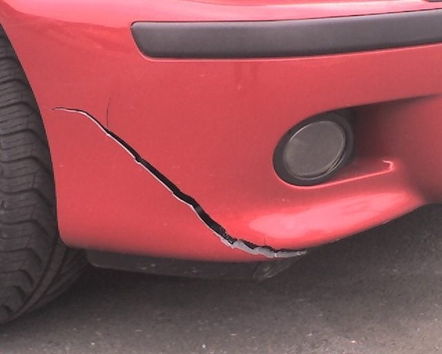  damaged bumper fascia